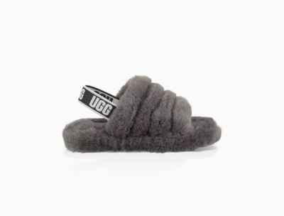 UGG Fluff Yeah Slides for Big Kids - Charcoal/Deep Grey India